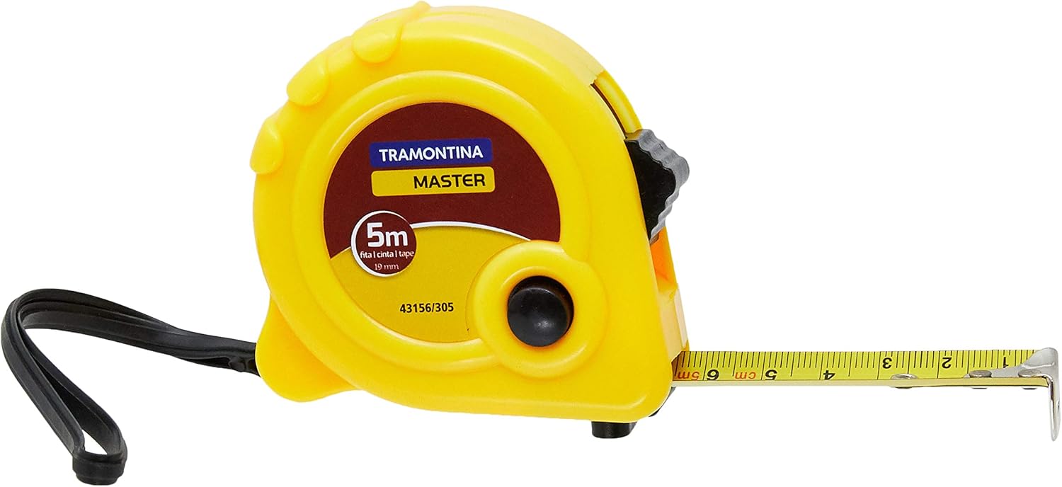 [Venda] Trena com Fita de Aço Capacidade 5M, Amarelo